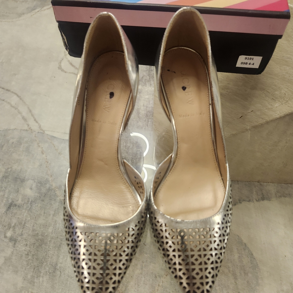 J. Crew Silver Heels Wi